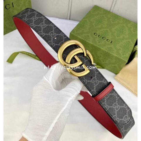 구찌 25 한정판 4.0cm 소가죽 카프스킨 벨트 F1157
