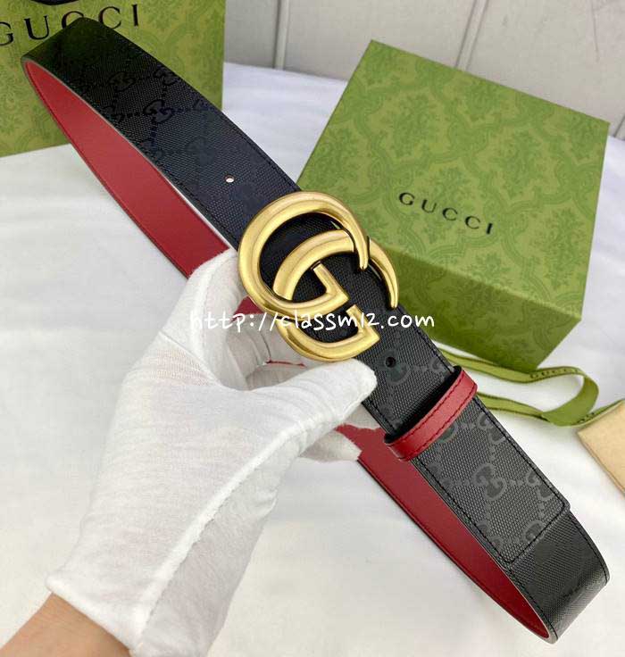 구찌 25 한정판 4.0cm 소가죽 카프스킨 벨트 F1159