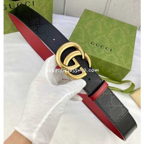 구찌 25 한정판 4.0cm 소가죽 카프스킨 벨트 F1159