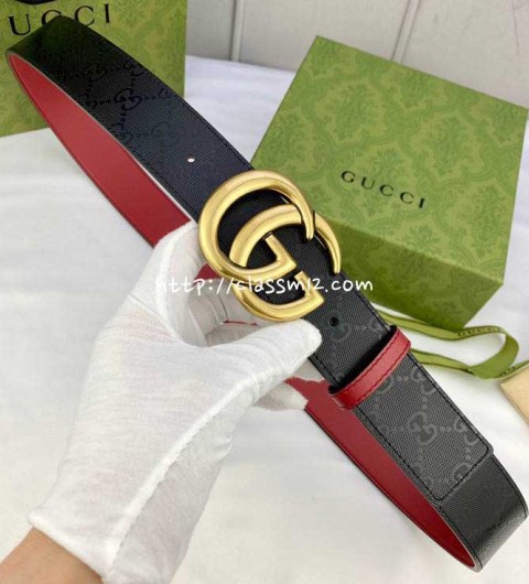 구찌 25 한정판 4.0cm 소가죽 카프스킨 벨트 F1159