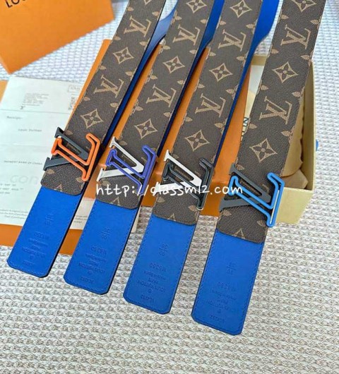 루이비통 25 한정판 4.0cm 양면 소가죽 카프스킨 벨트 F1177