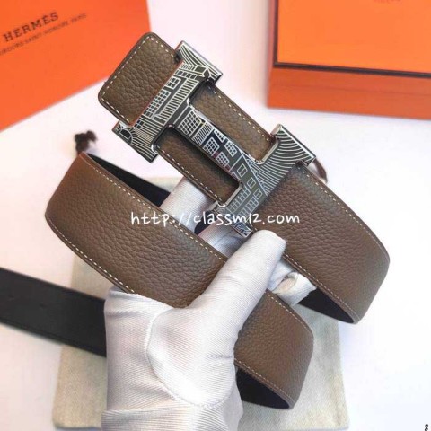 에르메스 25 한정판 3.8cm 양면 벨트 F1179