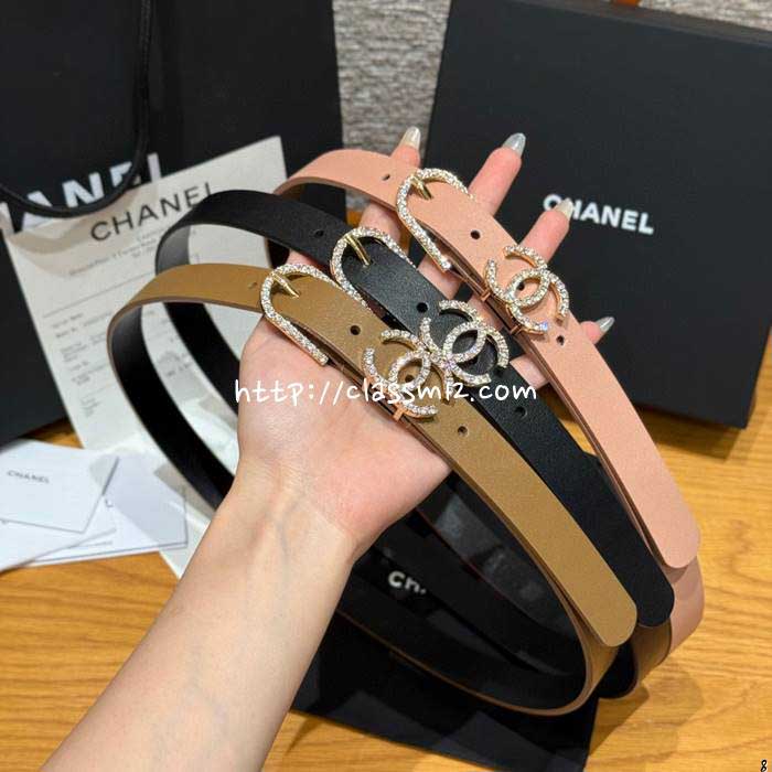 샤넬 25 한정판 2.0cm 소가죽 카프스킨 벨트 F1185