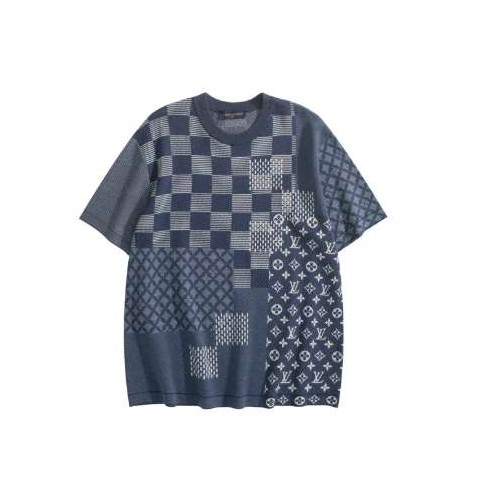 루이비통 25 한정판 남여공용 X NIGO 숏 슬리브 니트 크루넥 A12483