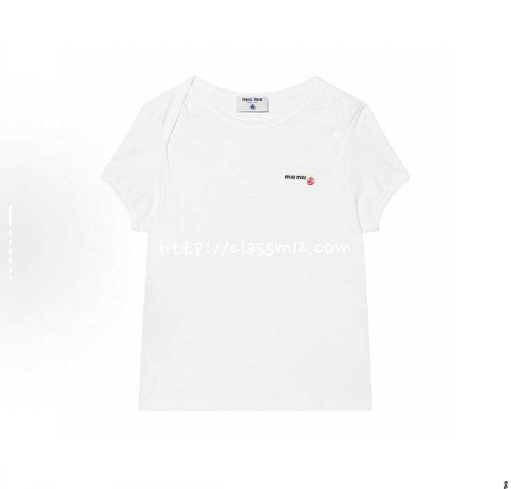 미우미우 25 한정판 반팔 티셔츠 A12578