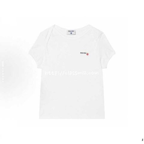 미우미우 25 한정판 반팔 티셔츠 A12578