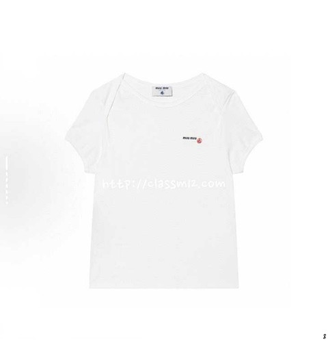 미우미우 25 한정판 반팔 티셔츠 A12578