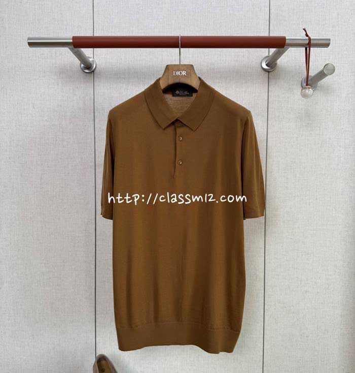 로로피아나 Loro Piana 25 한정판 양털 반팔 니트 A12602