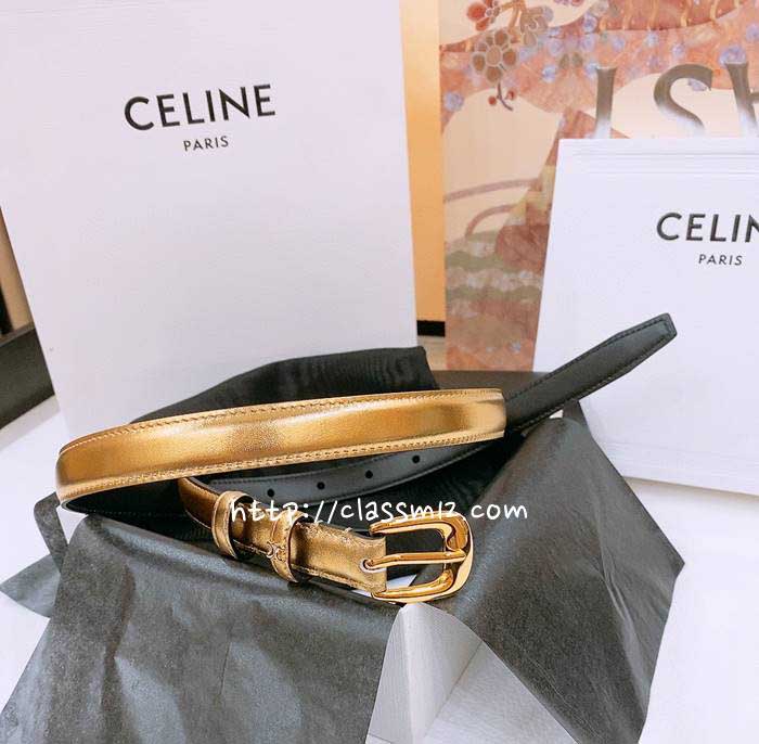 셀린느 25 한정판 1.8cm 소가죽 카프스킨 벨트 F1215