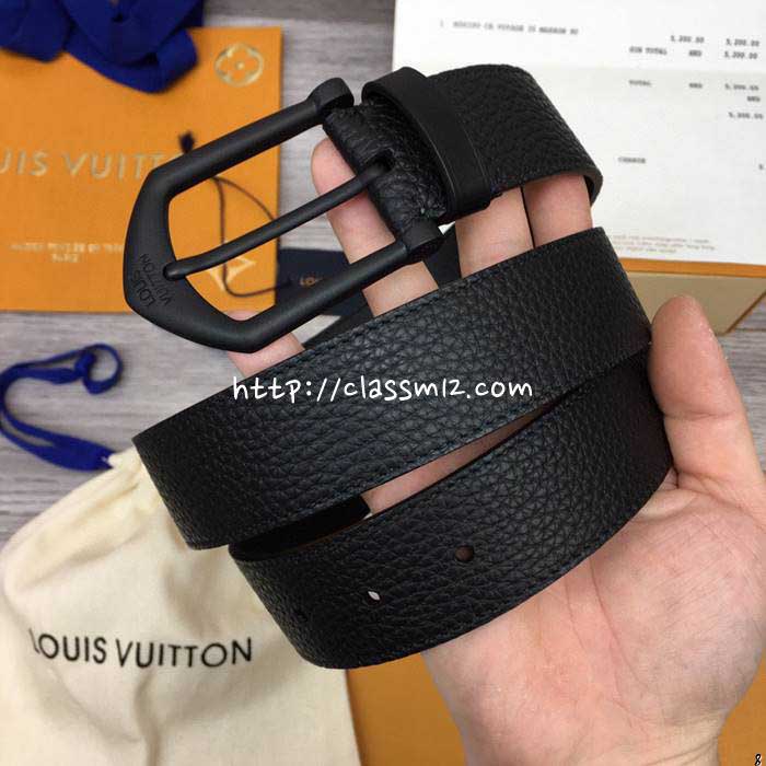 루이비통 25 한정판 3.5cm 소가죽 카프스킨 벨트 F1217