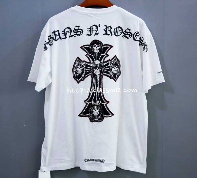 크롬하츠 25 한정판 Guns Roses 남여공용 반팔 티셔츠 A12653