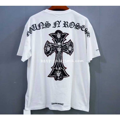 크롬하츠 25 한정판 Guns Roses 남여공용 반팔 티셔츠 A12653