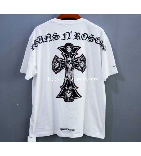 크롬하츠 25 한정판 Guns Roses 남여공용 반팔 티셔츠 A12653