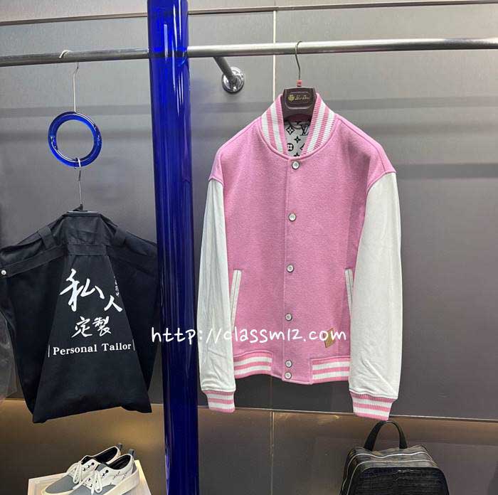 루이비통 25 한정판 XK25008 양털 소가죽 카프스킨 긴팔 자켓 A12698
