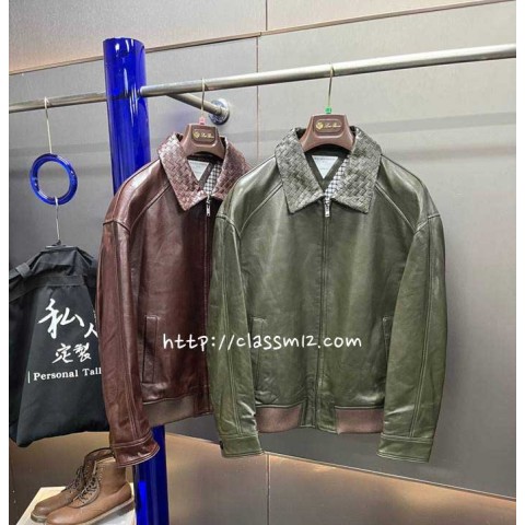 보테가베네타 25 한정판 PY25017 양가죽 램스킨 긴팔 자켓 A12712