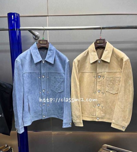 루이비통 25 한정판 XK25019 양가죽 램스킨 긴팔 자켓 A12729