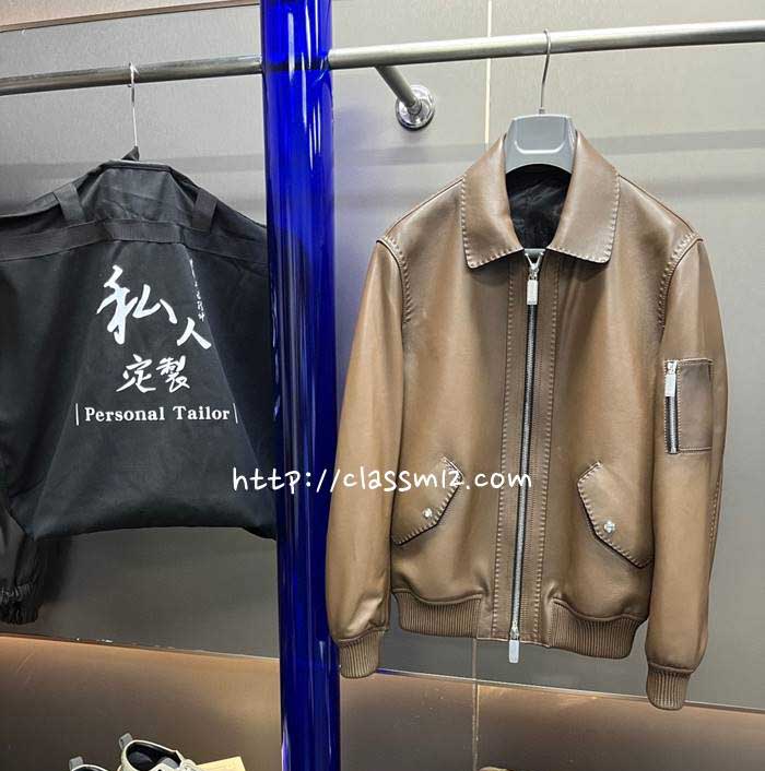 벨루티 25 한정판 AG21869 양가죽 램스킨 긴팔 자켓 A12745