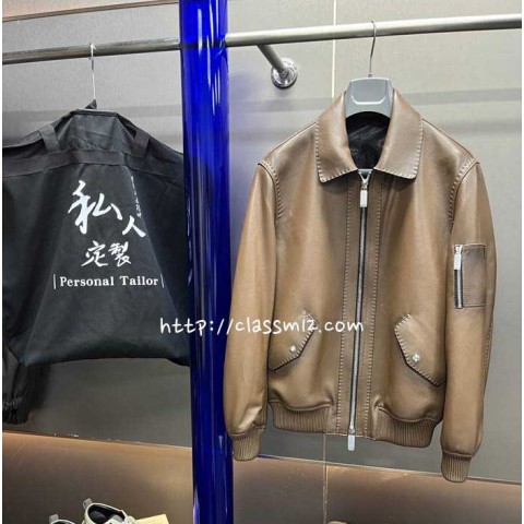 벨루티 25 한정판 AG21869 양가죽 램스킨 긴팔 자켓 A12745