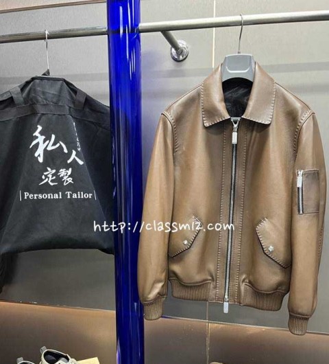 벨루티 25 한정판 AG21869 양가죽 램스킨 긴팔 자켓 A12745