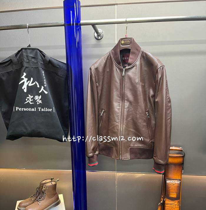 구찌 25 한정판 XK36838 양가죽 램스킨 긴팔 자켓 A12760