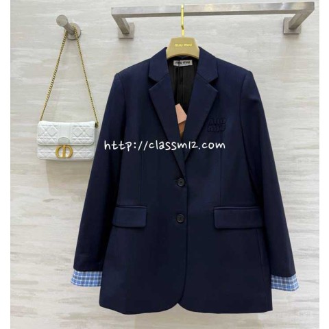 미우미우 25 한정판 여성 긴팔 정장 자켓 A12770