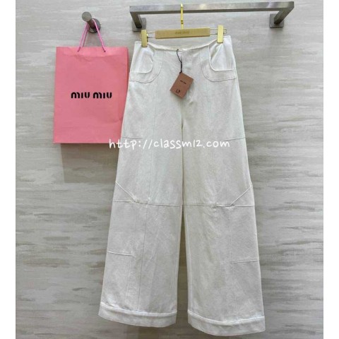 미우미우 25 한정판 여성 청바지 긴바지 A12775