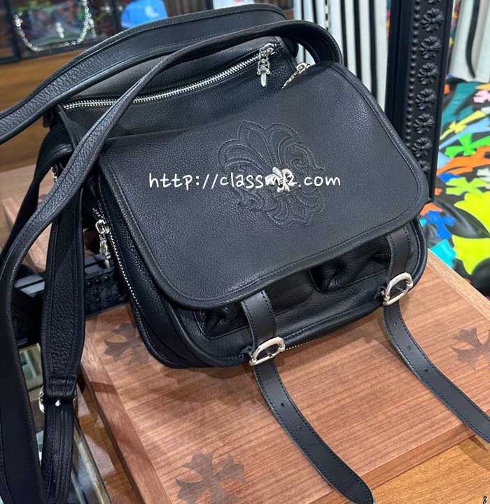 크롬하츠 25 한정판 Bag.Soft shoulder-Tiny/B K030-2 소가죽 카프스킨 크로스백 가방 C5364