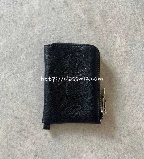 크롬하츠 25 한정판 소가죽 카프스킨 카드 지갑 E810
