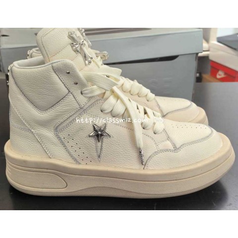 크롬하츠 x 릭오웬스 25 한정판 남여공용 Dark Shadow x Converse 1of1 신발 B4697