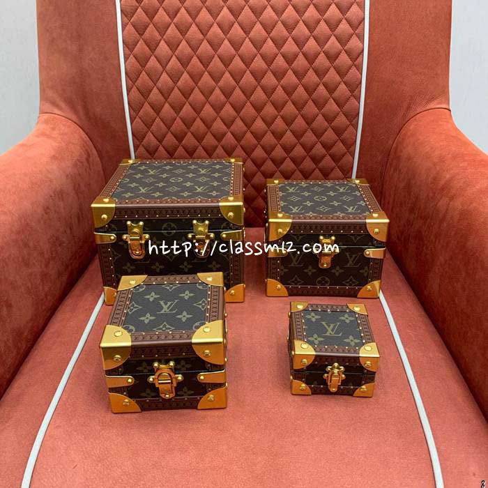 [정품직조원단] 루이비통 25 한정판 4종 pyramid M10052 보관 수납함 캐리어 세트 I366