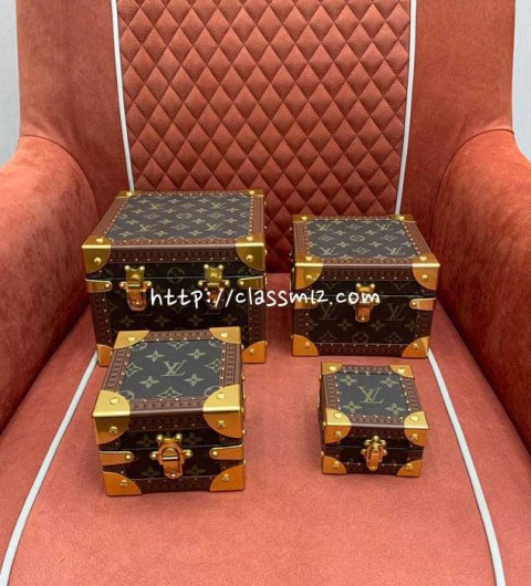 [정품직조원단] 루이비통 25 한정판 4종 pyramid M10052 보관 수납함 캐리어 세트 I366