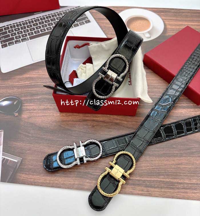 페라가모 25 한정판 3.5cm 벨트 F1225
