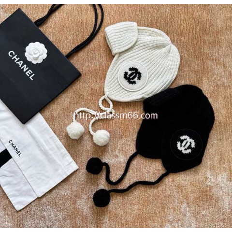 샤넬 25 한정판 양털 비니 모자 D3049