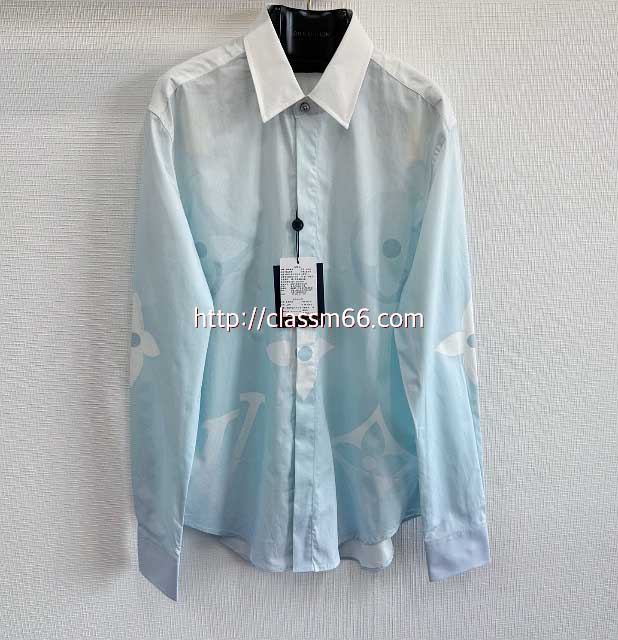 루이비통 25 한정판 Monogram 남여공용 긴팔 셔츠 A12872