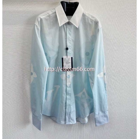 루이비통 25 한정판 Monogram 남여공용 긴팔 셔츠 A12872