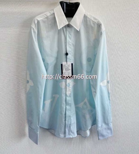 루이비통 25 한정판 Monogram 남여공용 긴팔 셔츠 A12872