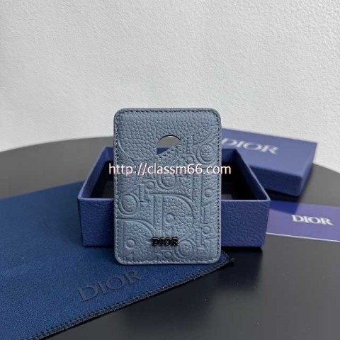 디올 25 한정판 Gravity 8009A 소가죽 카프스킨 카드 지갑 E854
