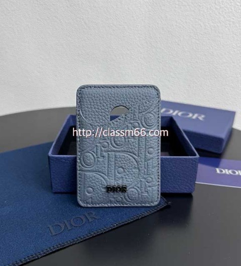 디올 25 한정판 Gravity 8009A 소가죽 카프스킨 카드 지갑 E854
