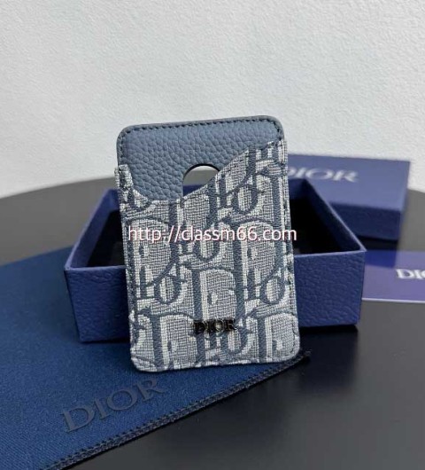 디올 25 한정판 Gravity 8009A 소가죽 카프스킨 카드 지갑 E855