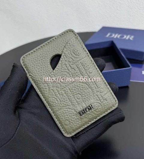 디올 25 한정판 Gravity 8009A 소가죽 카프스킨 카드 지갑 E856