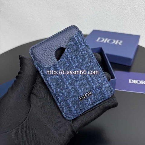 디올 25 한정판 Gravity 8009A 소가죽 카프스킨 카드 지갑 E857