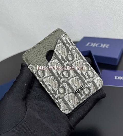 디올 25 한정판 Gravity 8009A 소가죽 카프스킨 카드 지갑 E858