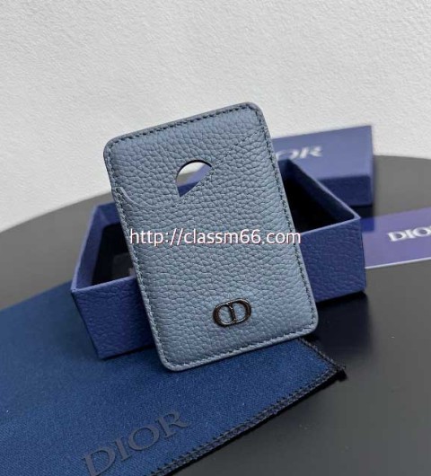 디올 25 한정판 Gravity 8009A 소가죽 카프스킨 카드 지갑 E859