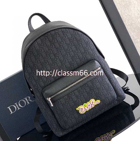 디올 25 한정판 AND KAWS 소가죽 카프스킨 백팩 C5480