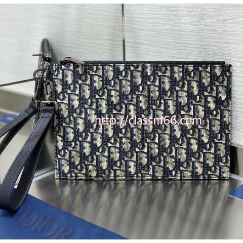 디올 25 한정판 Oblique 소가죽 카프스킨 클러치백 가방 C5503