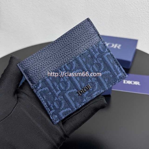 디올 25 한정판 Icon 소가죽 카프스킨 카드 지갑 E860