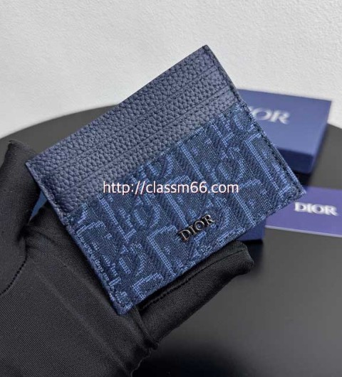 디올 25 한정판 Icon 소가죽 카프스킨 카드 지갑 E860