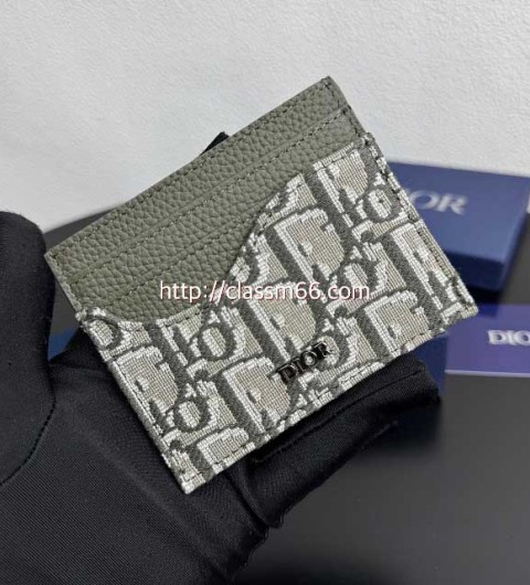디올 25 한정판 Icon 소가죽 카프스킨 카드 지갑 E861