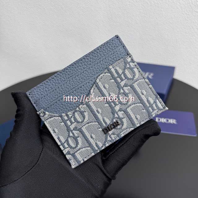 디올 25 한정판 Icon 소가죽 카프스킨 카드 지갑 E862