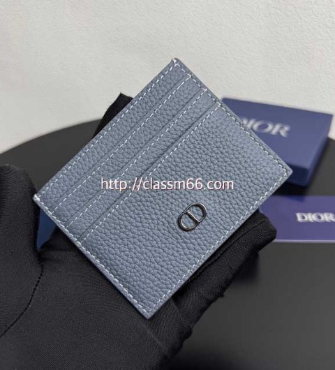 디올 25 한정판 Icon 소가죽 카프스킨 카드 지갑 E863
